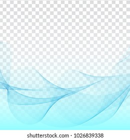 Abstract wave design on transparent background