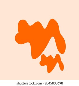abstract wave design with orange background