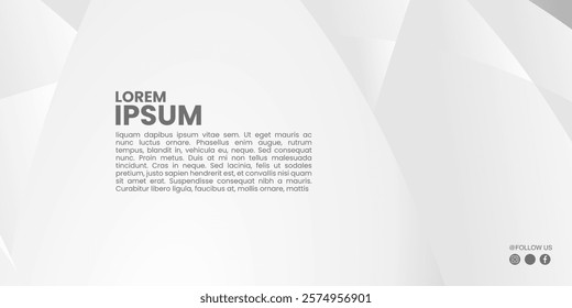 Abstract wave design with white lines on a light digital background. This is a white geometric background image with text that reads 