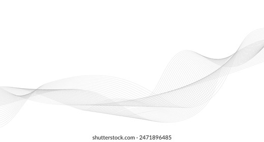 Abstract wave digital element for certificate design. Curved wavy lines design