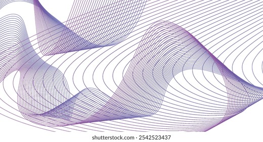 Elemento digital de onda Abstractas para diseño de certificado. Diseño de líneas onduladas curvas