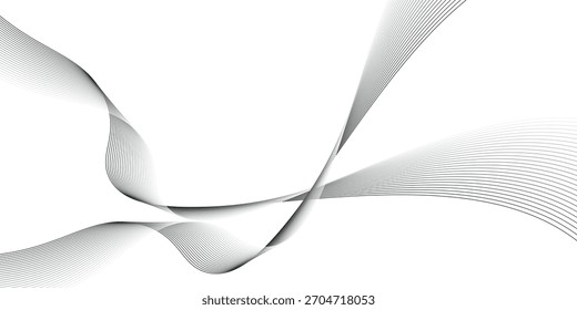 Elemento digital de onda Abstractas para diseño de certificado. Vector de diseño de líneas onduladas curvas eps10