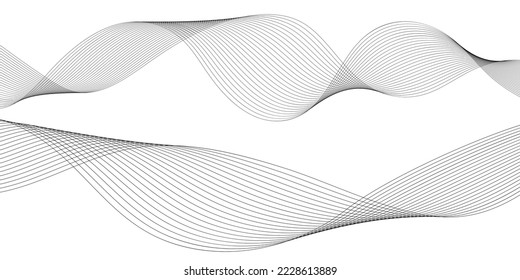 Abstract wave digital element for design. Curved wavy line background