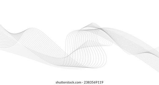 Elemento digital de onda abstracta para el diseño. Elemento de diseño de línea ondulada curvada 