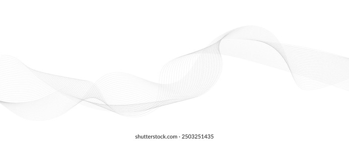 Abstract wave digital element for design. Curved wavy line design