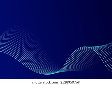 Abstract  wave digital technology background. Data cyber sound line futuristic curve concept. Design for futuristic, particle, fiber optic, wave, telecoms, digital, internet, online, network.
