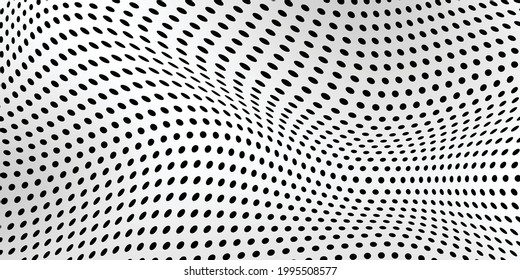 Abstract wave dot halftone pattern, Grid paper graph background