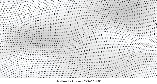 Abstract wave dot halftone pattern, Grid paper graph background