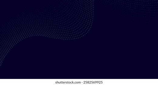 Abstract Wave dot of particles. Futuristic point wave. Abstract background with a dynamic wave.