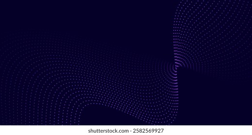 Abstract Wave dot of particles. Futuristic point wave. Abstract background with a dynamic wave.