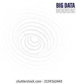 Fondo de puntos de onda abstractos para macrodatos y fondos de pantalla de aprendizaje automático