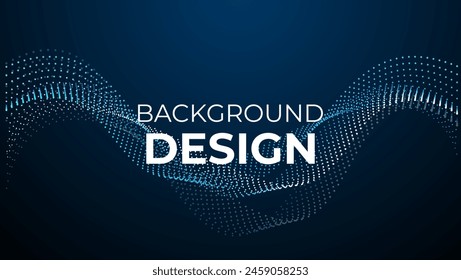 fondo abstracto de los puntos de la onda con el color azul y blanco para el Anuncio, el póster, la presentación, el Web, etc