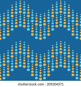 Abstract  wave of dots. Seamless pattern.