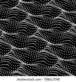 Abstract wave dotted background.
