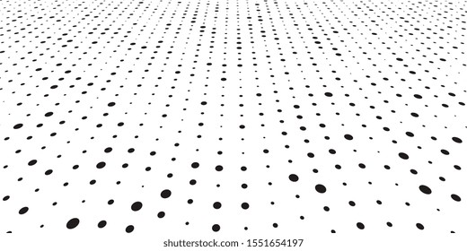 Abstract wave dotted pattern. Simple vector background. Black and white backdrop for any web business and graphic designs.