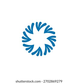 Abstract Wave Drop Logo. Blue Aqua Branding Identity Services. Smooth, Minimal, Creative Logo
