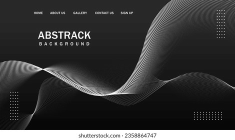 Abstract wave element for design background. gradient shiny waves with dots. Digital frequency track equalizer. Curved wavy line. Stylish art. Modern design. Vector.