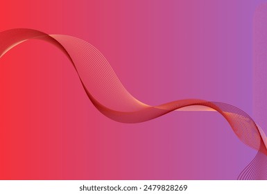 abstract wave element design with beautiful color for design card, poster, illustration, wallpaper, presentation and other