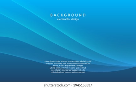 Elemento de onda abstracta para el diseño. Azul. Ecualizador de pista de frecuencia digital. Fondo artístico estilizado. Onda brillante colorida con líneas creadas con herramienta de mezcla. Línea ondulada curva, banda lisa Vector