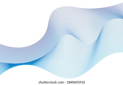 Abstract wave element for design. Colorful shiny wave with lines created using blend tool.