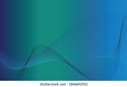 Abstract wave element for design. Colorful shiny wave with lines created using blend tool.