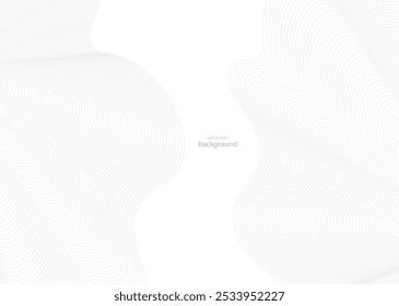 Elemento de onda Abstractas para el diseño. Línea ondulada curva de la raya lisa. Patrón moderno, tecnología, digital, ciencia