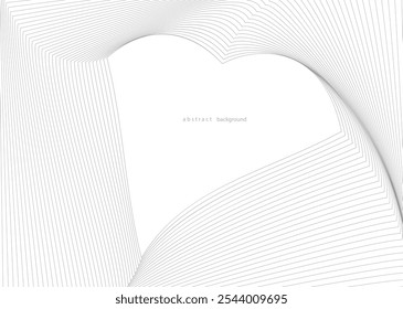Abstract wave element for design. Curved wavy line smooth stripe. Modern pattern, technology, digital, science