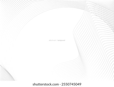 Abstraktes Wellenelement für Design. Glatter Streifen mit gewölbter Linie. Modernes Muster, Technologie, digital, Wissenschaft