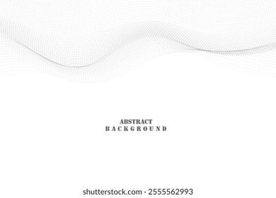 Abstract wave element for design. Curved wavy line, smooth stripe.