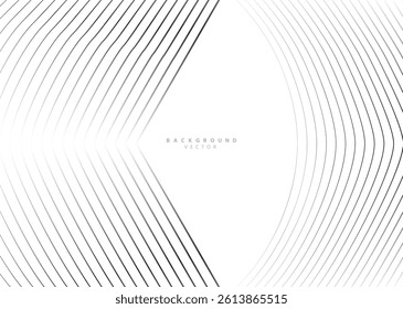 Abstract wave element for design. Curved wavy line smooth stripe. Modern pattern, technology, digital, science