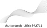 Abstract wave element for design. Digital frequency track equalizer. Stylized line art background.