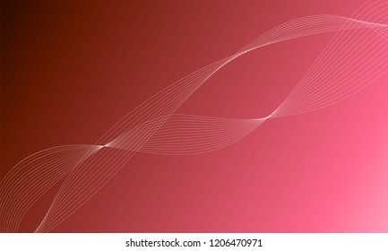Abstract wave element for design. Digital frequency track equalizer. Stylized line art background. Colorful shiny wave with lines created using blend tool. Curved wavy line, smooth stripe Vector