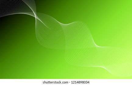 Abstract wave element for design. Digital frequency track equalizer. Stylized line art background. Colorful shiny wave with lines created using blend tool. Curved wavy line, smooth stripe Vector