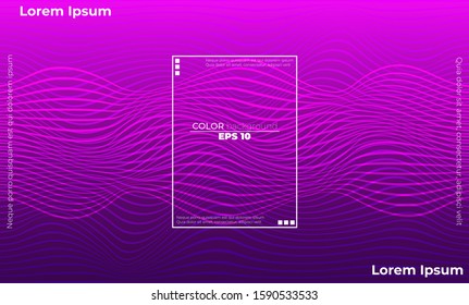Abstract wave element for design. Digital frequency track equalizer. Stylized line art background. Vector illustration. Applicable for gift card, desktop, poster template,  landing page, ui, ux ,cover