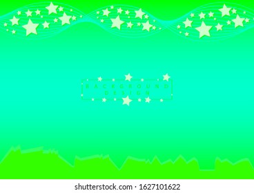 Abstract wave element for design. Digital frequency track equalizer. Stylized star wave in green background.