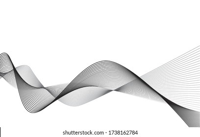 Abstract wave element for design. Digital frequency track equalizer. Stylized line art background.business background lines wave abstract stripe design Geometric abstract composition. black and white.