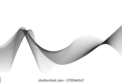 Abstract wave element for design. Digital frequency track equalizer. Stylized line art background.business background lines wave abstract stripe design Geometric abstract composition. black and white.