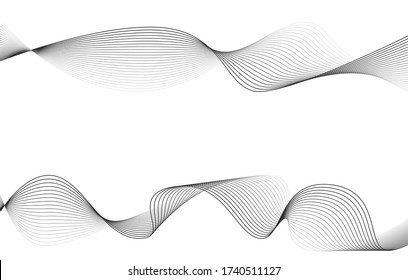 Abstract wave element for design. Digital frequency track equalizer. Stylized line art background.business background lines wave abstract stripe design Geometric abstract composition. black and white.