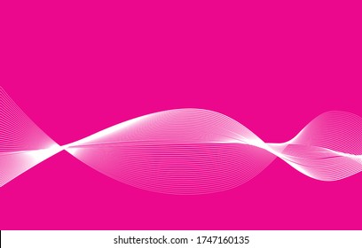 Abstract wave element for design. Digital frequency track equalizer. Stylized line art background.abstract wave thin curved lines graphic background for design gray,Pink Vector illustration EPS 10.