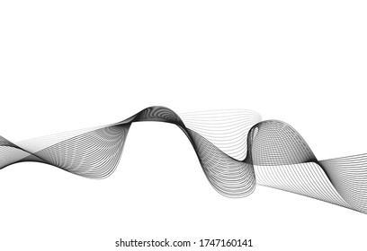 Abstract wave element for design. Digital frequency track equalizer. Stylized line art background.abstract wave thin curved lines graphic background for design gray,Vector illustration EPS 10.