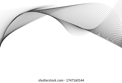 Abstract wave element for design. Digital frequency track equalizer. Stylized line art background.abstract wave thin curved lines graphic background for design gray,Vector illustration EPS 10.