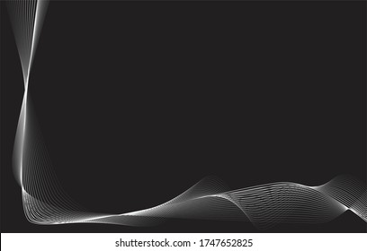 Abstract wave element for design. Digital frequency track equalizer. Stylized line art background.business background lines wave abstract stripe design Geometric abstract composition. black and white.