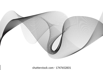 Abstract wave element for design. Digital frequency track equalizer. Stylized line art background.business background lines wave abstract stripe design Geometric abstract composition. black and white.