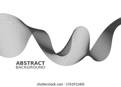 Elemento de onda abstracta para el diseño. Ecualizador de pista de frecuencia digital. Fondo artístico estilizado. Vector