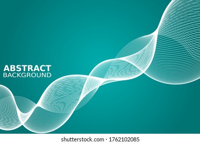 Abstract wave element for design. Digital frequency track equalizer. Stylized line art background. Vector
