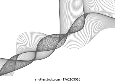 Abstract wave element for design. Digital frequency track equalizer. Stylized line art background. Vector