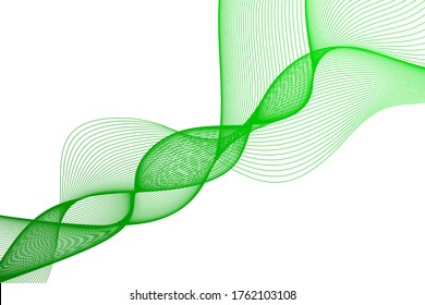 Abstract wave element for design. Digital frequency track equalizer. Stylized line art background. Vector
