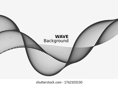 Abstract wave element for design. Digital frequency track equalizer. Stylized line art background. Vector