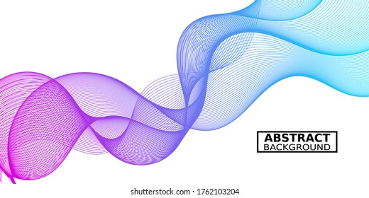 Abstraktes Wellenelement für Design. Digital Frequency Track Equalizer. Stilvoller Kunsthintergrund. Vektorgrafik