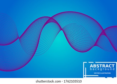 Abstract wave element for design. Digital frequency track equalizer. Stylized line art background. Vector